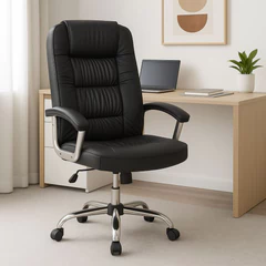 Silla Escritorio Gerencial Boston Negra Ergonómica