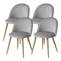 Pack 4 - Silla Terciopelo Vintage - Gris