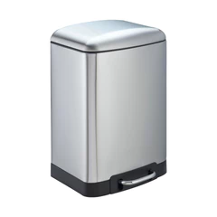 Basurero Rectangular 12 L Acero Inox Gris