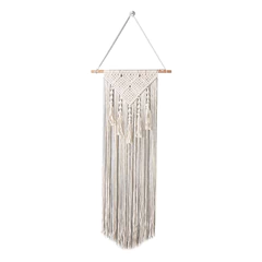 Tapiz Macramé Rombos Beige
