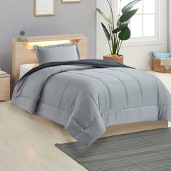 Plumón Reversible Marnie 1.5 Plazas Gris