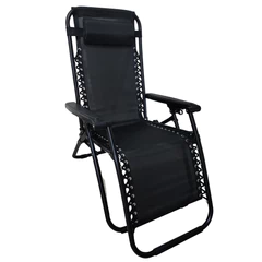 Reposera Reclinable Para Patio Negro