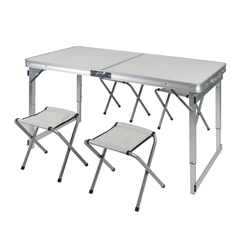 Mesa de Camping con Asientos Blanco