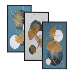 Set 3 Cuadros Decorativo Canvas 40x80 cm c/u