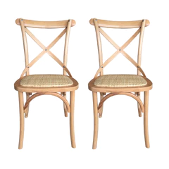 Pack 2 Sillas de Comedor Retro Cerezo