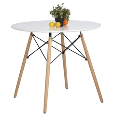 Mesa Redonda Estilo Eames 80cm - Blanco