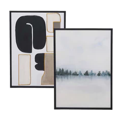 Set 2 Cuadros Decorativo Abstracto 50x70 cm c/u