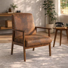 Poltrona Sitial Roma Suede Cafe