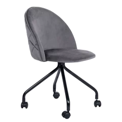 Silla de Escritorio Terciopelo con Ruedas Gris