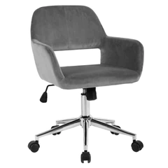 Silla de Escritorio Cromwell Terciopelo - Gris