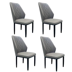 Pack 4 Silla Comedor Blossom Gris
