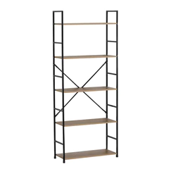 Estante Cruz 5 niveles Industrial 144x59x24 Cm Café