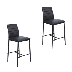 Pack 2 Sillas de Bar Boston Negro