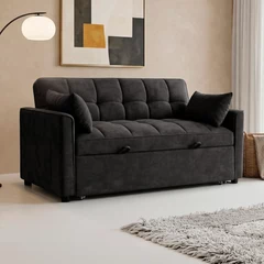 Sofá cama 77x135x93 cm Negro 