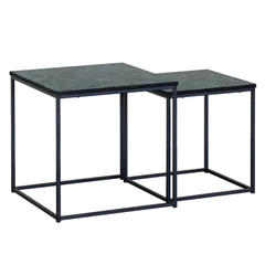 Set mesas laterales estilo Marmol negro