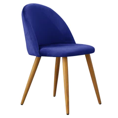 Silla Comedor Sitial Terciopelo - Azul Oscuro