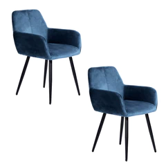Pack 2 Silla Sitial Lyanco De Comedor Azul
