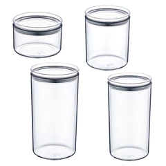 Set 4 Contenedores Hermeticos Round Transparentes
