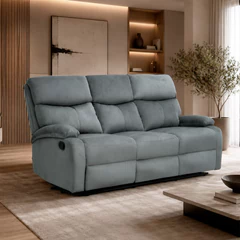 Berger Sofá reclinable Milan 3 cuerpos Gris