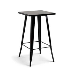 Mesa Tolix Alta Bar Negra 60 x 60 cm