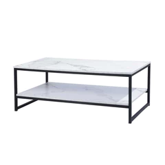 Mesa de Centro 2 Niveles Emporio Blanco
