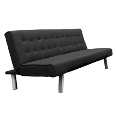 Futón Parker 3 cuerpos 72x178x80 cm Negro