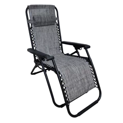Reposera Reclinable Para Patio Gris