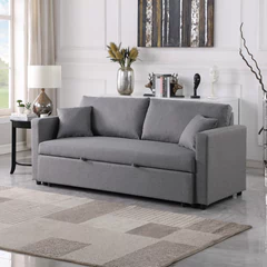 Sofá Cama Nolan 3 Cuerpos 86x193x84 cm Gris