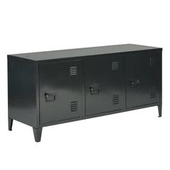 Buffet Gabinete Raks TV Cómoda de Metal - Negro