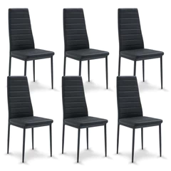 Pack 6 Silla de Comedor Boston II Negro