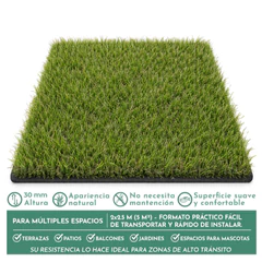 Pasto Sintético Elite Turf 30 mm 2 x 2,5 metros