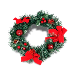 Corona Navidad 30 cm Rojo
