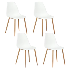 Pack 4 Sillas Comedor Sitial Charlton PP Blanco