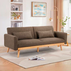 Sofá Cama Amelia 77x187x77 cm Café