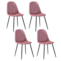 Pack 4 - Silla Comedor Charlton Terciopelo - Rosa