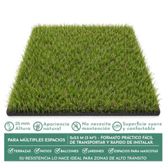 Pasto Sintético Premier Turf 25 mm 2 x 2,5 metros
