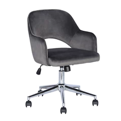Silla Clarkson de Escritorio con Apoyabrazos Gris