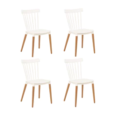 Pack 4 Sillas Clásicas Comedor Blanco