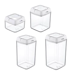Set 4 Contenedores Hermeticos Lock Transparentes
