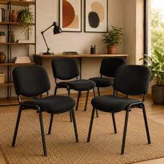 Pack 4 Silla de Visita ISO Confident Negra
