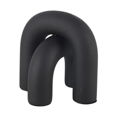 Figura Decorativa Medio Nudo Negro 16cm