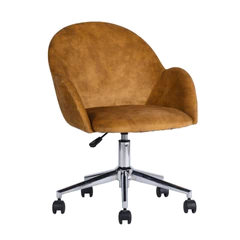 Silla Chiozza de Oficina Terciopelo Mostaza