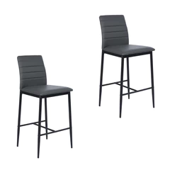 Pack 2 Sillas de Bar Boston Gris