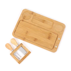 Tabla de Quesos M con 2 Utensilios Picoteo Beige