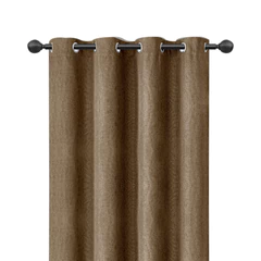 Cortina Blackout Texturizada 140x220 cm Café