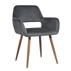 Silla Comedor Cromwell Terciopelo Gris