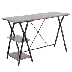 Escritorio Cruz con Repisas 120x48x78cm - Negro
