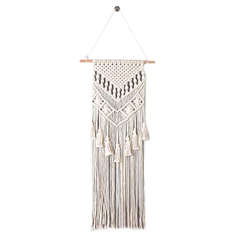Tapiz Macramé Espirales Beige