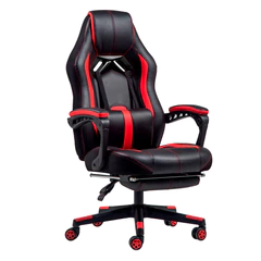 Silla Gamer Swift con Reposapiés Rojo