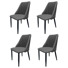 Pack 4 Silla Comedor Eleganza Gris